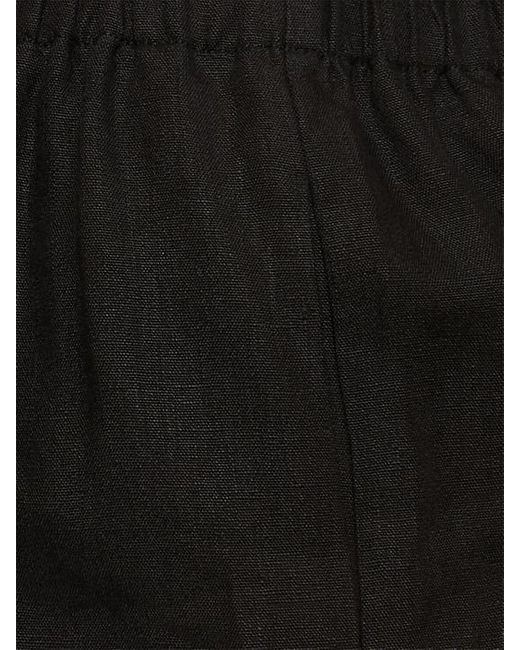 Forte Forte Black Linen Shorts