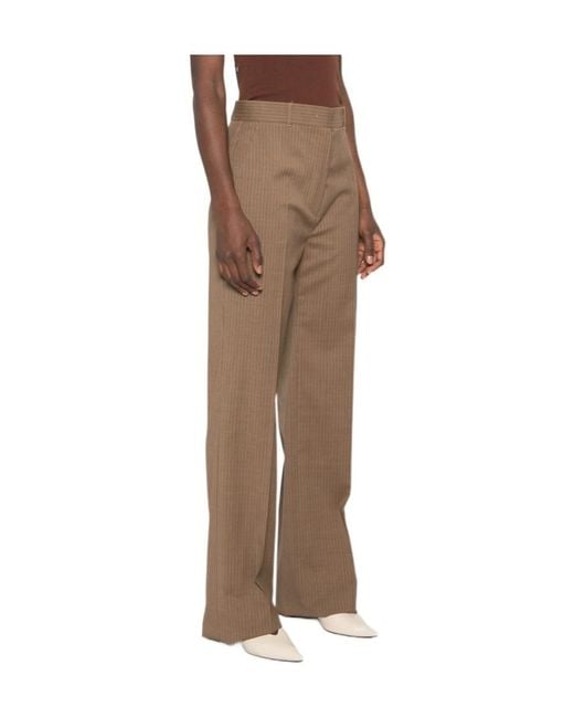 Max Mara Brown Casual Pants With Belt Loops