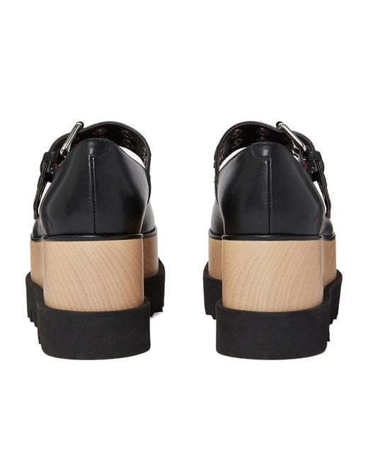 Stella McCartney Black Elyse Star-Studded Mary Janes Platform Shoes