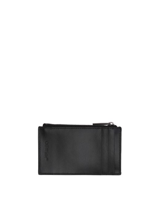Off-White c/o Virgil Abloh White Logo Printed Zip-Up Wallet for men