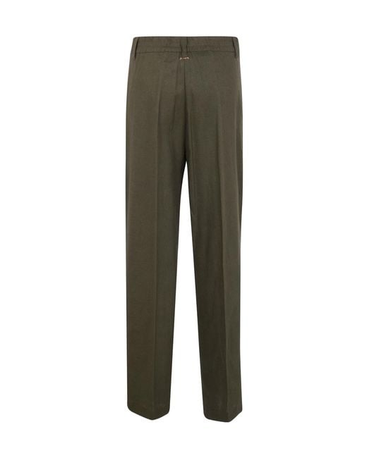Twinset Green Pleated Tailored Pants