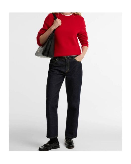 Barbour Red Crew-Neck Pullover