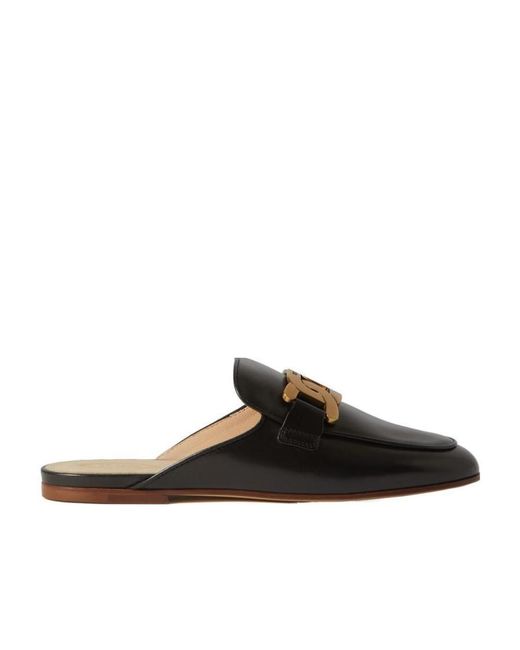 Tod's Brown Logo Flat Shoes