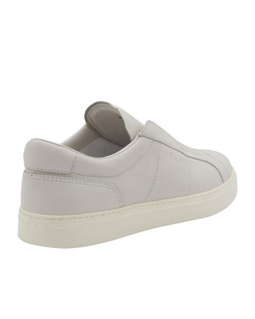 Hogan Gray Leather Slip-On Sneakers for men