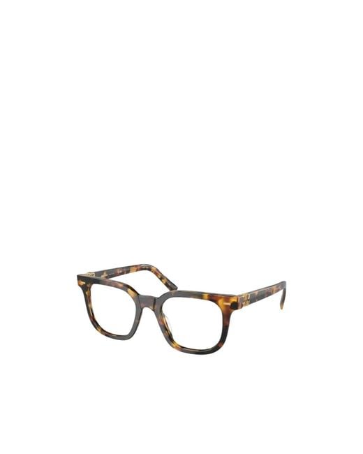 Miu Miu White Eyewear Square Frame Glasses for men