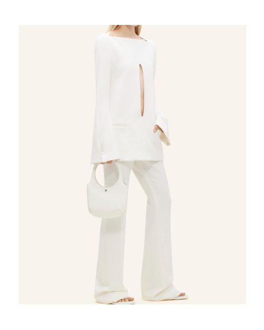 Courreges White Courrèges Holy Logo Plaque Shoulder Bag