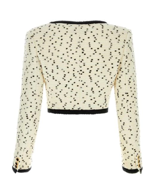Alessandra Rich Natural Long-Sleeved Casual Jacket
