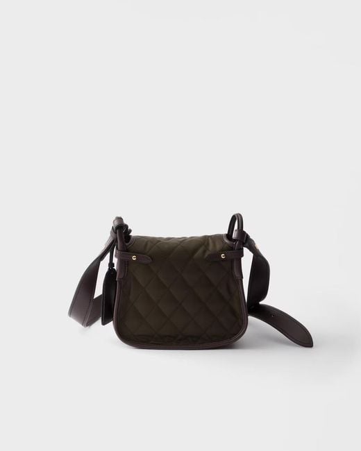 Prada Black Corsaire Re-Nylon And Leather Mini Shoulder Bag
