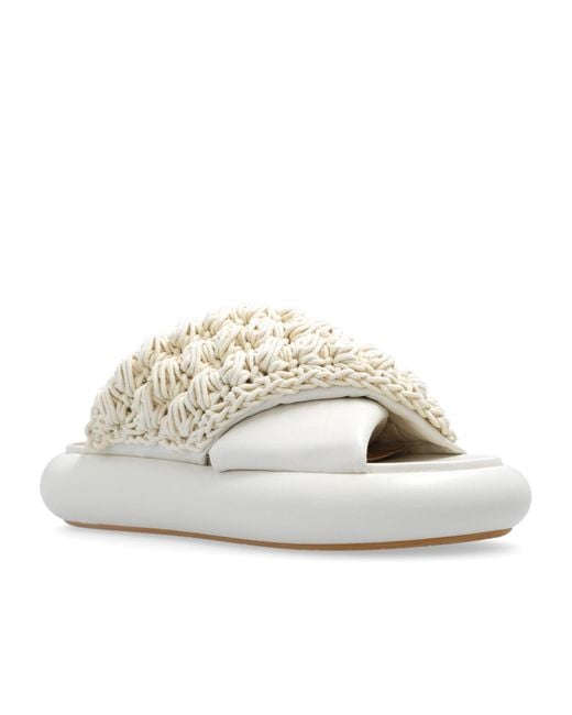 J.W. Anderson White Popcorn Platform Slides