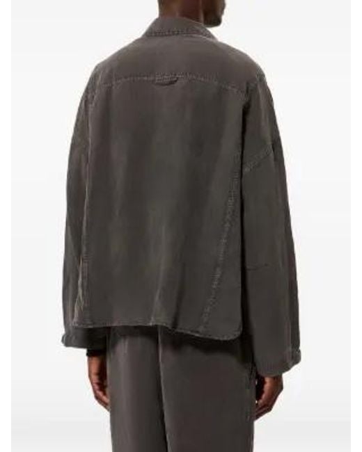Isabel Marant Gray Sinoe Oversized Lace-Up Linen Jacket for men