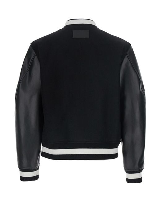 Givenchy Black Contrast Trim Bomber Jacket for men