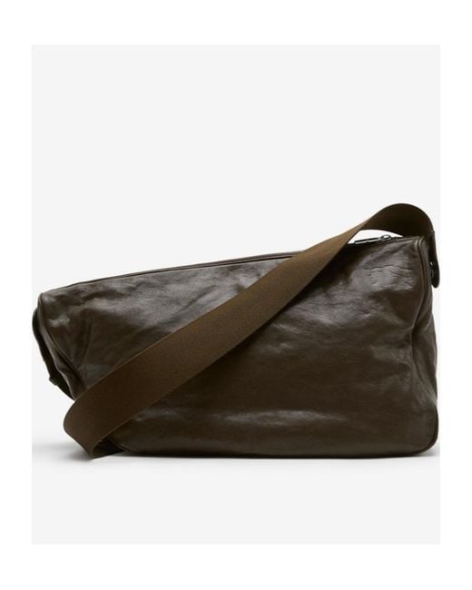 Burberry Brown Zip Detail Messenger Bag for men