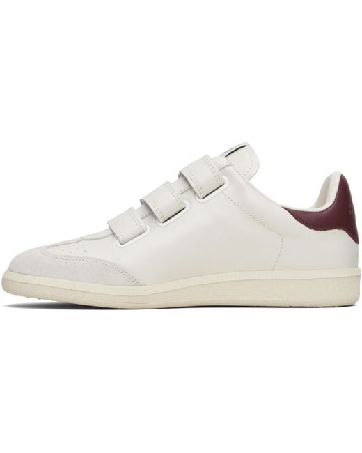 Isabel Marant White Beth Gb Three-Strap Calfskin Sneakers