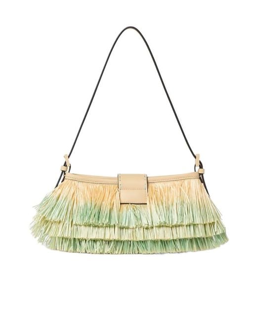 Fendi Metallic Baby B. Fringed Gradient Shoulder Bag