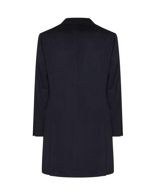 Brunello Cucinelli Blue Single Breasted Coat for men