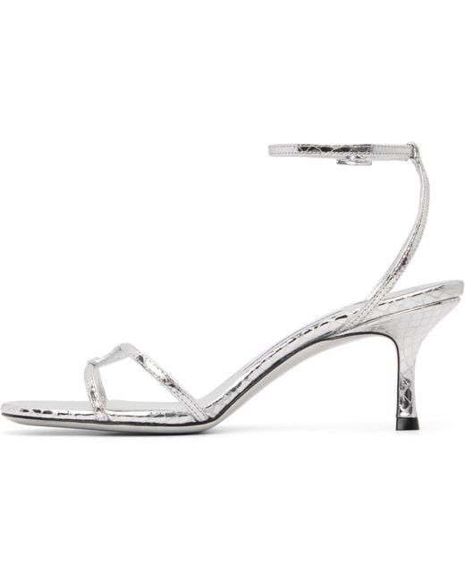 Jimmy Choo White Leo 65 High-Heeled Sandals