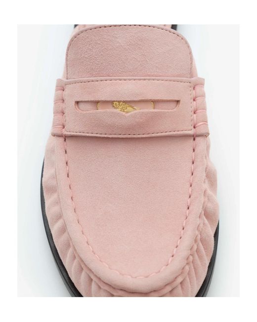 Burberry Pink Leather Cadet Mules