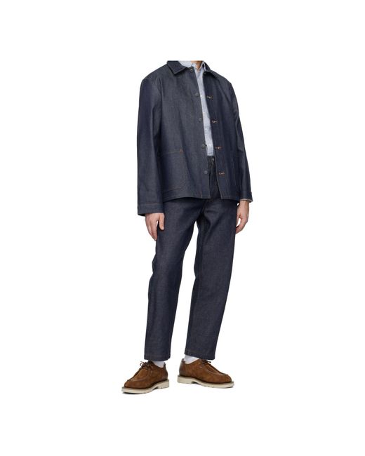A.P.C. Blue Cotton Jeans for men