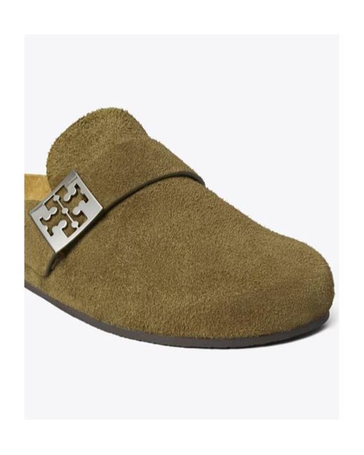Tory Burch Green Mellow Mules