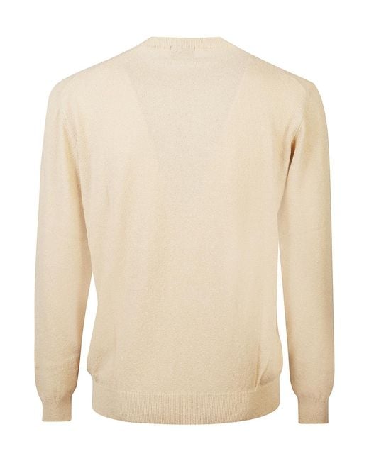 Drumohr Natural Crew Neck Knitted Sweater for men