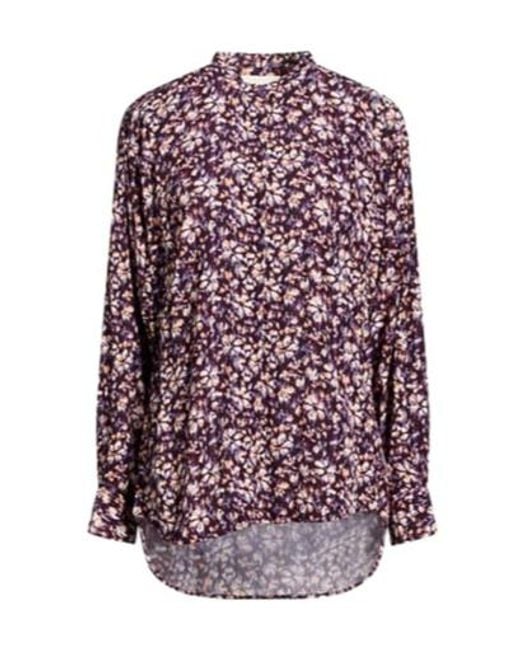 Isabel Marant Purple Floral Printed Shirt