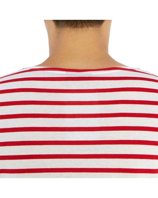 Saint James Red Striped Graphic T-Shirt for men