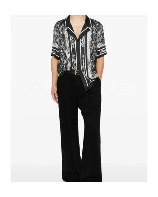Balmain Black Baroque-Print Shirt for men