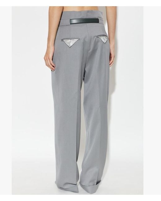 The Attico Gray Pleated Casual Pants