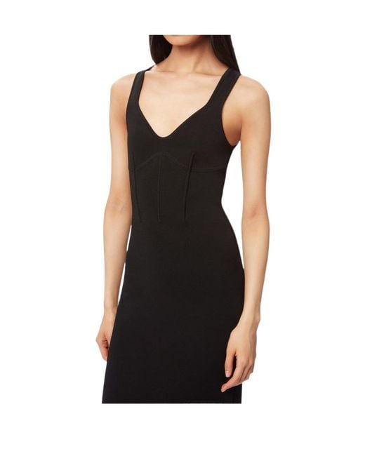 Nina Ricci Black Corset-Style Maxi Dress