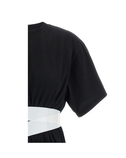 MM6 by Maison Margiela Black Taped Jersey T-Shirt