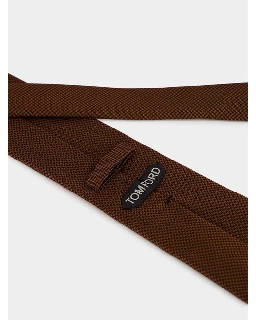 Tom Ford Brown Pointed-Tip Silk Tie for men