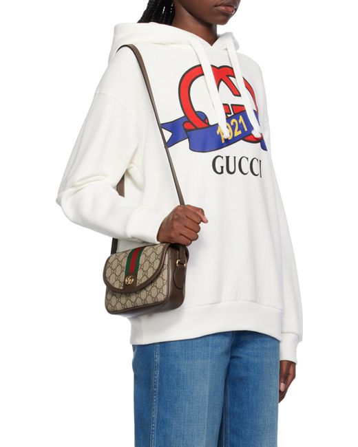 Gucci White Interlocking G 1921 Printed Hoodie