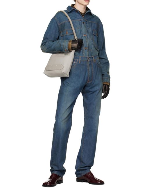 Maison Margiela Blue Americana Wash Turn-Up Jeans for men