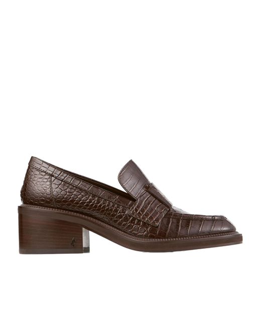 Jimmy Choo Brown Animal Print Loafers