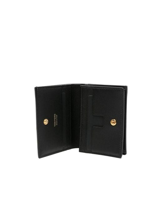 Tom Ford Black Logo Engraved Wallet