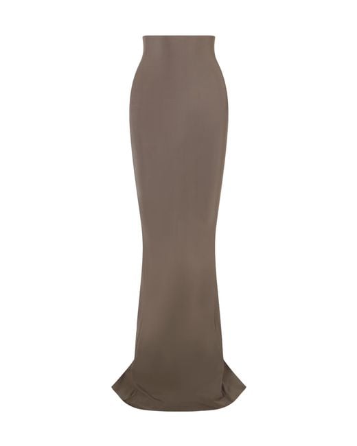 Rick Owens Brown Dirt Coda Maxi Skirt