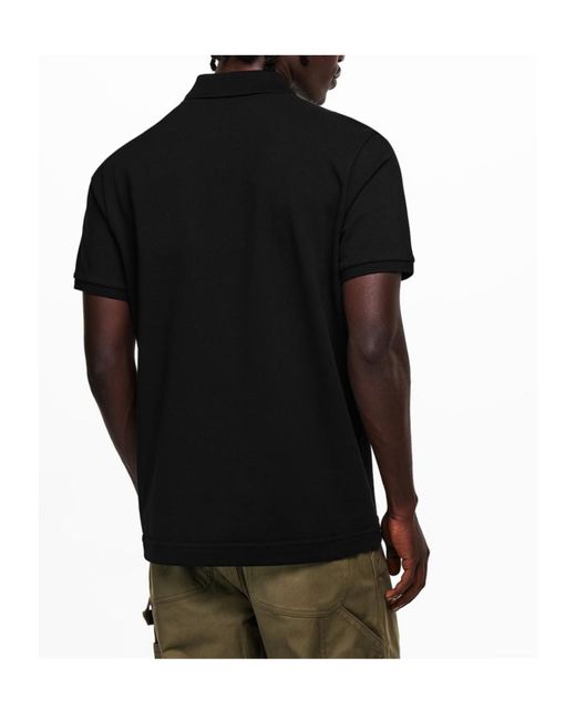 Moncler Black Short Sleeve Polo Shirt for men