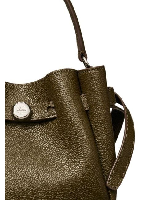 Tory Burch Brown Mini Romy Bucket Bag