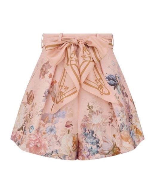 Zimmermann Pink Valiant Tuck Short