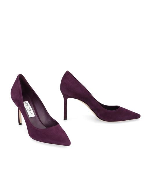 Jimmy Choo Purple Romy Pointed-Toe Pumps