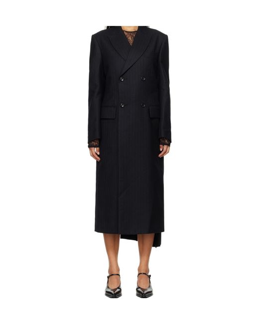 Junya Watanabe Black Pinstripe Coat