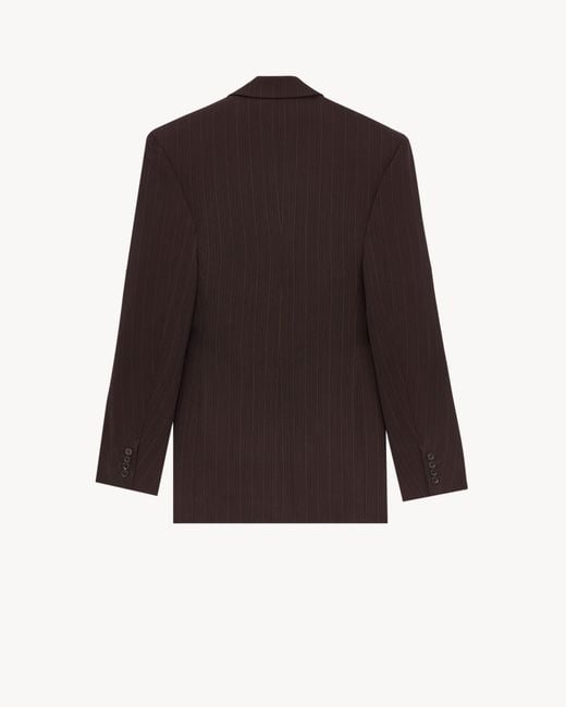 Saint Laurent Brown Single-Breasted Jacket