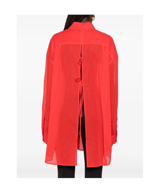 Frankie Shop Red Long-Sleeved Shirt