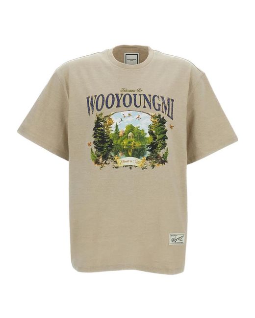 Wooyoungmi Multicolor Landscape Print T-Shirt for men