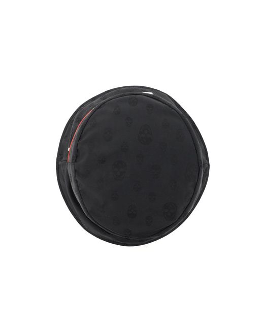 McQueen Black Logo-Embellished Jacquard Bucket Hat for men
