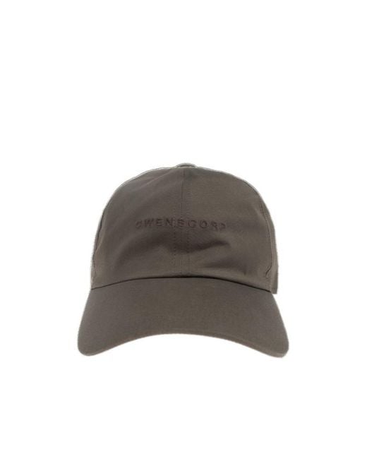 Rick Owens Brown Logo Embroidered Baseball Cap for men
