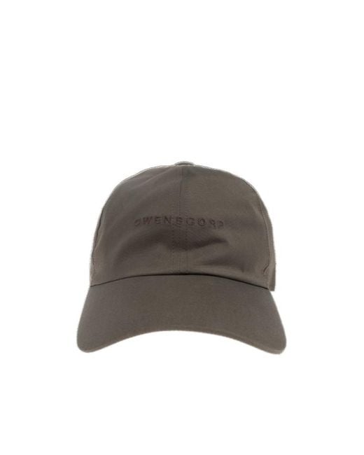 Rick Owens Brown Logo Embroidered Baseball Cap for men