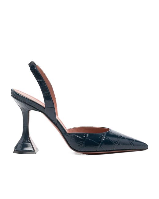 AMINA MUADDI Blue Pointed-Toe High Heels