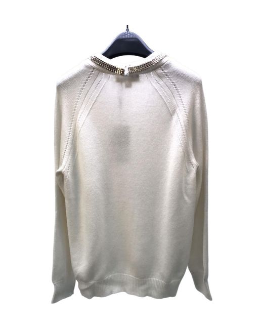 Burberry Gray Round-Neck Knitted Pullover