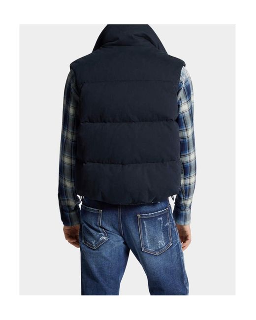 DSquared² Blue Ball Puff Vest for men
